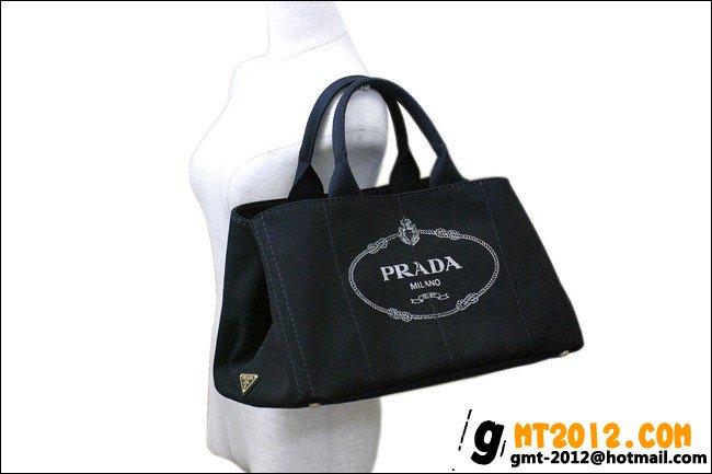 BN18725-プラダ 春夏新作-PRADA-トートバッグ-キャンバス ブラック